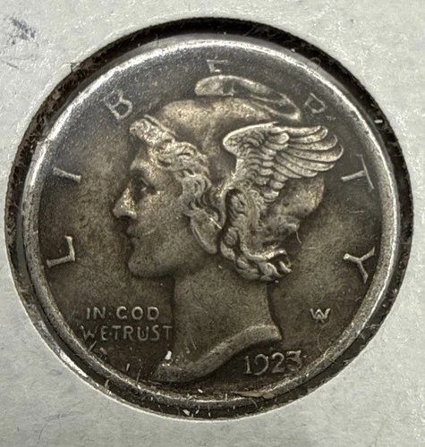 1923-P Mercury Dime 10c VF Very Fine 90% Silver (C)