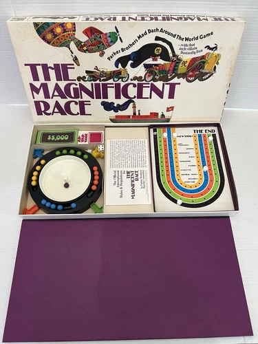 The Magnificent Race Vintage 70s Board Game Parker Brothers Family Fun Rare NS