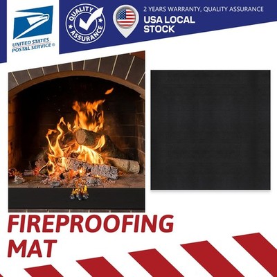 39.3''x39.3'' 3mm for Fireplaces Fire Resistant, Fireproof Fireplace Mat Protector