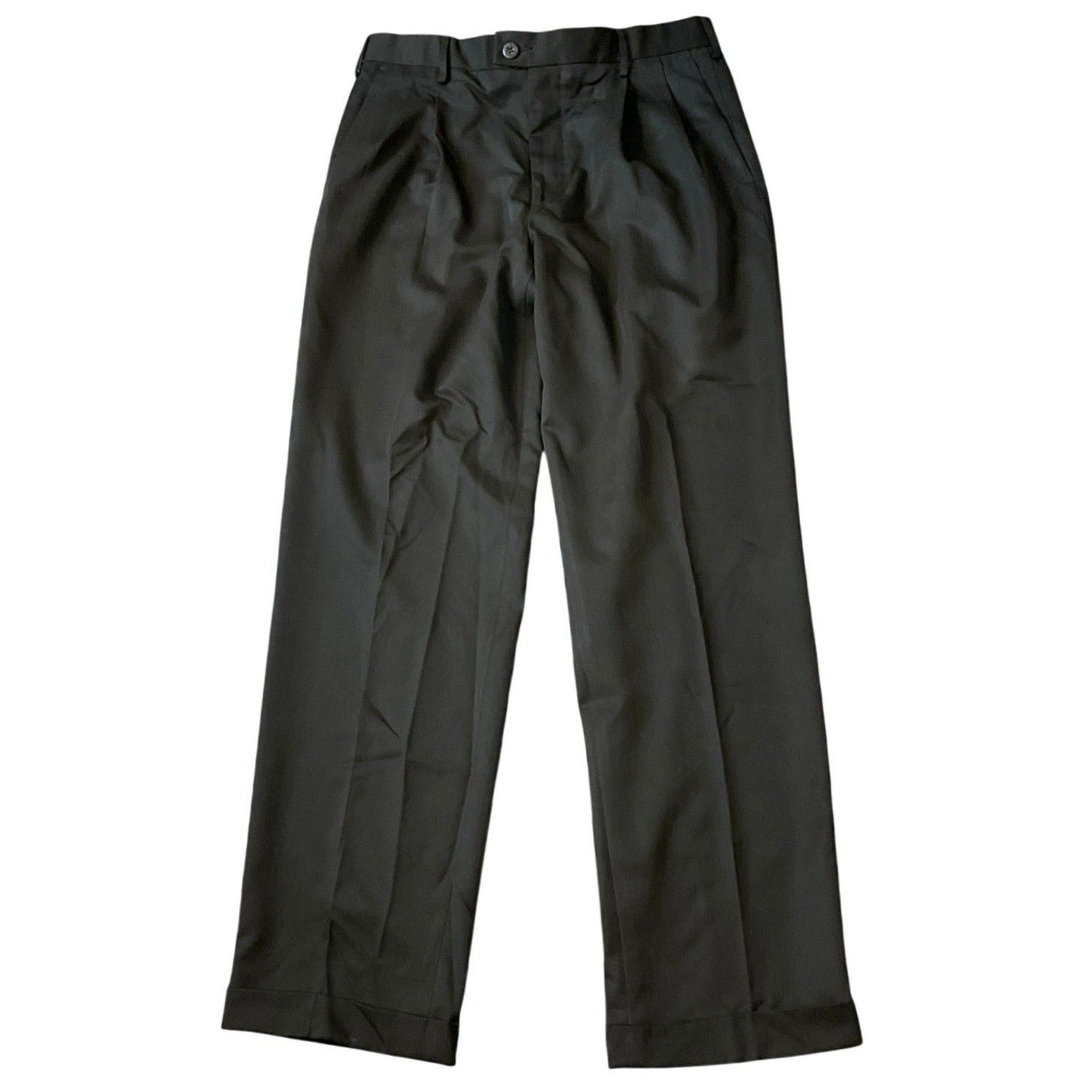 Dockers Premium Men’s Black Pleated Dress Pants Relaxed Fit 33x32
