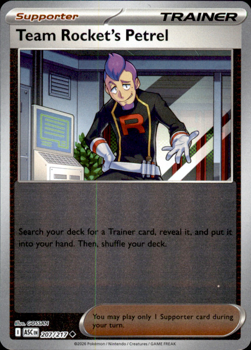 Team Rocket's Petrel Reverse Holo Uncommon ME: Ascended Heroes 207/217 NM