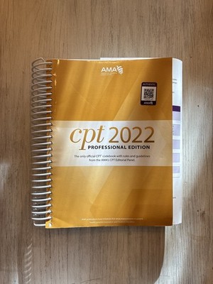 CPT Professional Edition 2022 American Medical Association AMA Spiral Bound