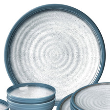 Brunner Melamin- und Steingeschirrset Midday Tuscany 12-teilig Blau – Bild 3