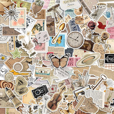 300 Pcs Vintage Stickers, Junk Journal Supplies, Cute Stickers for Journaling Su
