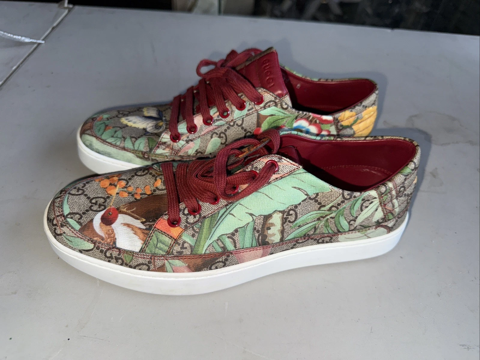 Baskets basses Gucci en toile multicolore Tian taille 8 