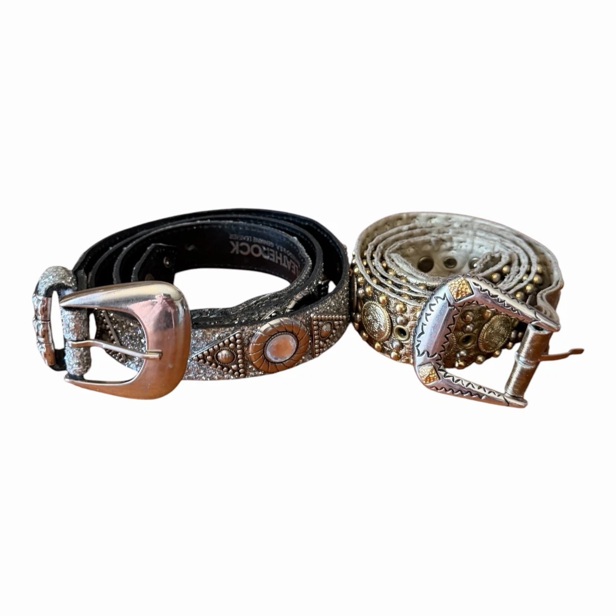 Leatherock metallic melody belt LEATHEROCK Gold Belts for Women for sale | eBay main image 3