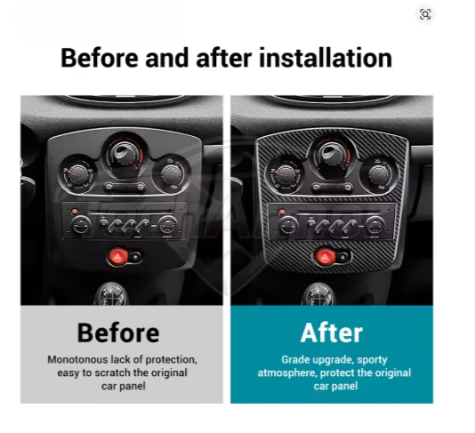 Carbon Fiber Console Panel Protector for Renault Clio 3 2006-2012 Trim - Image 4 of 4