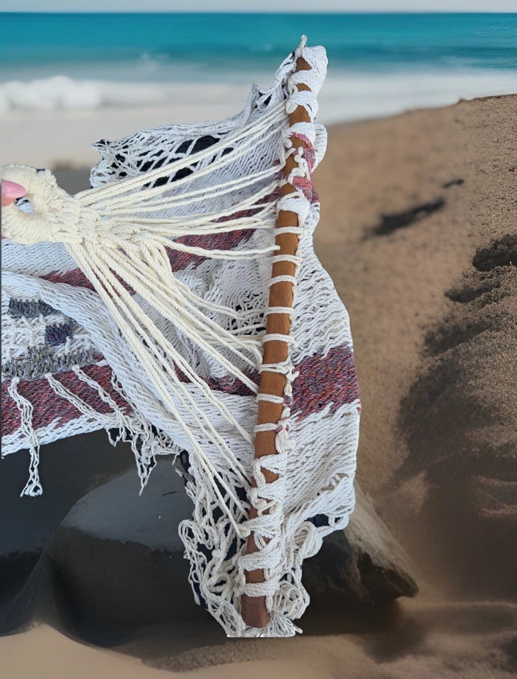 ¡Hamaca grande! 100% tejido a mano en Belice. Absolutamente hermoso nunca usado Foto 3 de 4