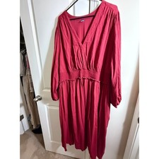 Gorgeous Old Navy burgundy dress - long sleeve 4XL NWOT