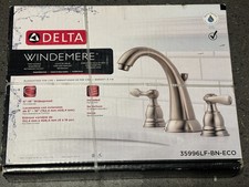 Delta Windemere Brushed Nickel 2-handle Widespread High-arc Bathroom Faucet