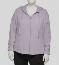 Calvin Klein Performance Women's Purple Heathered Fitness Hoodie Plus Size 3X