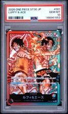 2026 ONE PIECE JAPANESE ST30-STARTER DECK EX LUFFY & ACE #001 LUFFY & ACE PSA 10