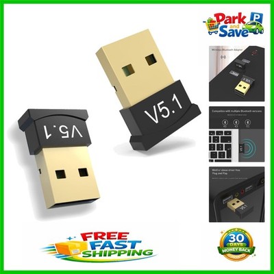 Wireless Bluetooth Adapter Duo for PC - Plug & Play with 32ft Range