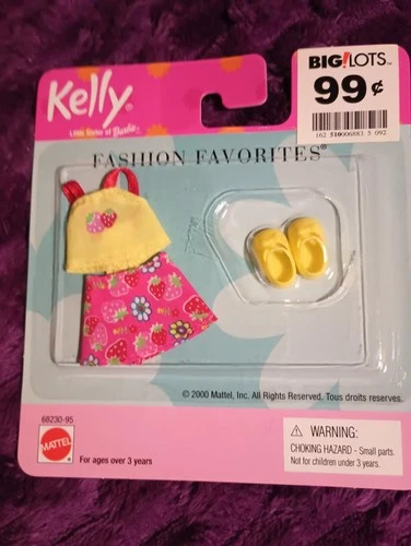 2000 NIP Vintage Kelly Little Sister Of Barbie Fashion Favorites Outfit