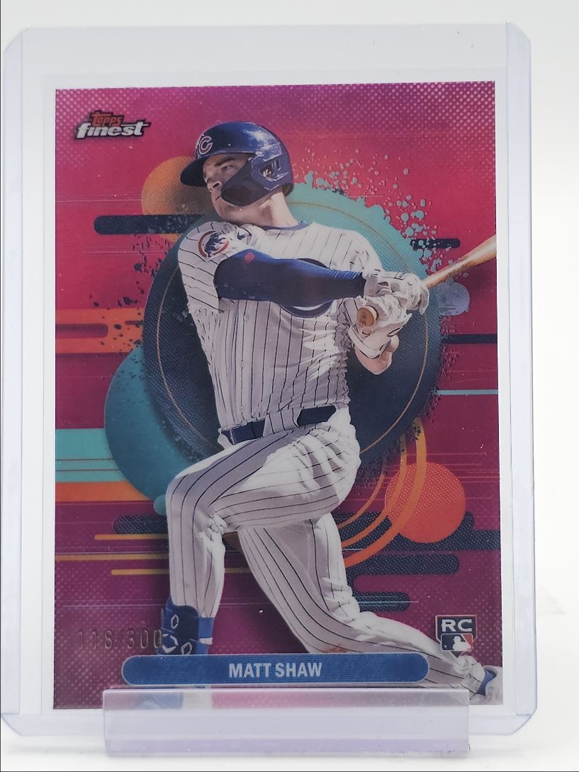 MATT SHAW 2025 TOPPS FINEST ROOKIE MAGENTA REFRACTOR UNCOMMON RC /300 Q0963