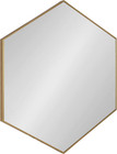 Rhodes 6-Sided Hexagon Wall Mirror, 30.75X34.75 Gold