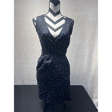 Marc by Marc Jacobs Leopard Print Sleeveless Zip Wrap Dress Navy Brown Size 2