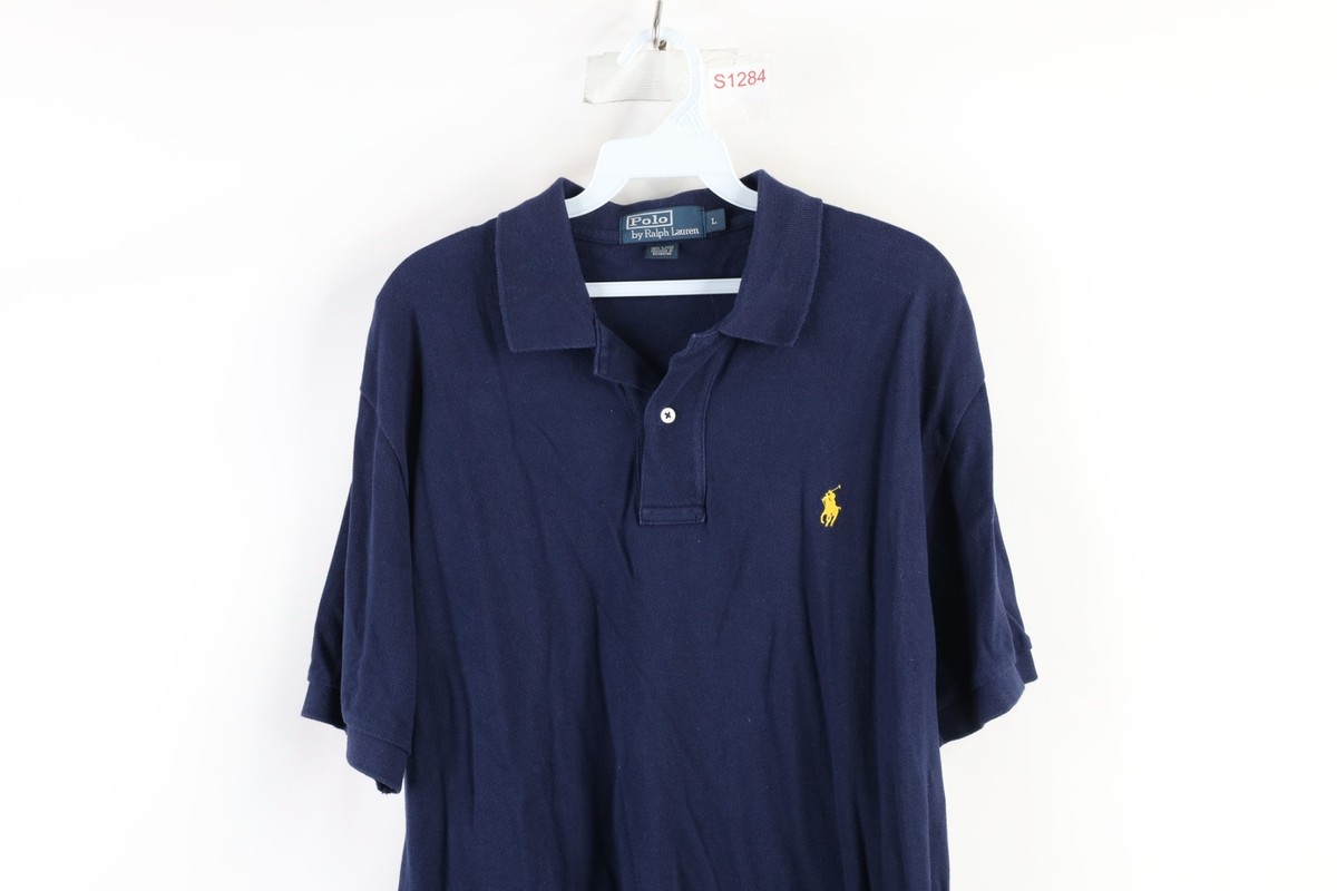 Vintage 90s Ralph Lauren Mens Large Faded Collared Short