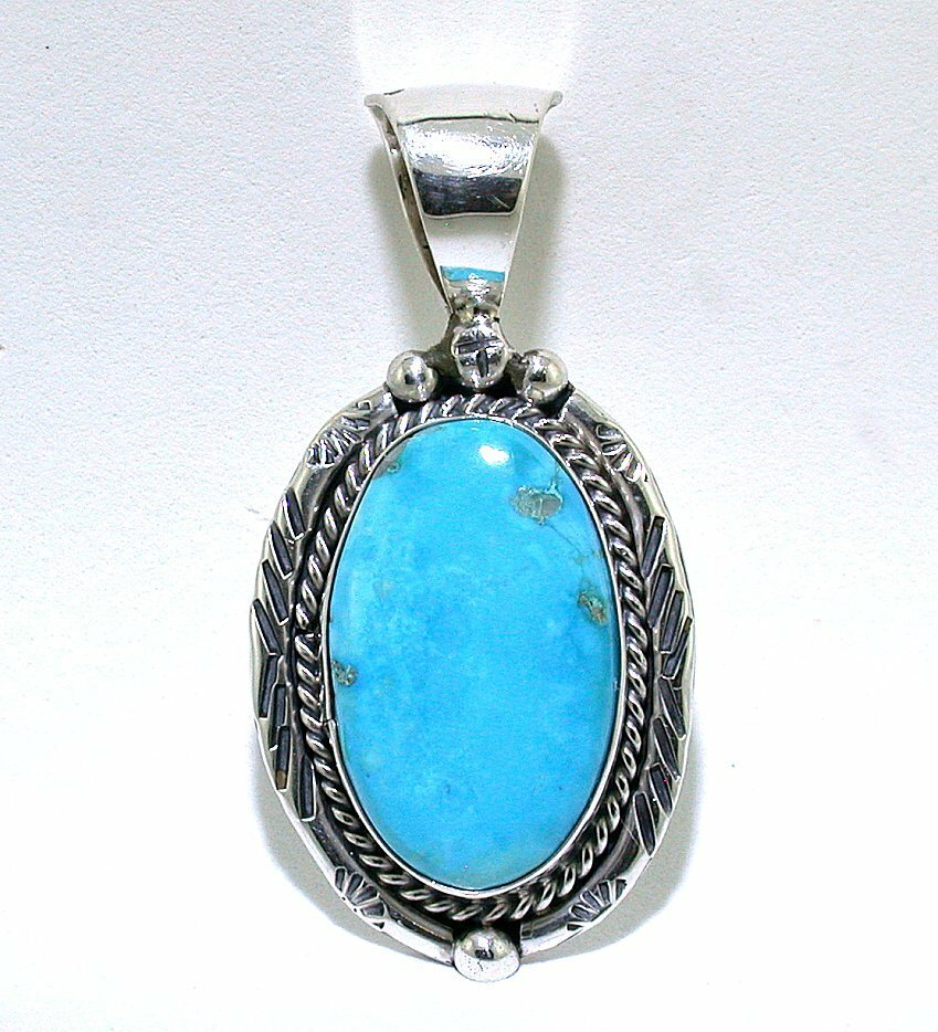 HB Hallmark Navajo Oval Turquoise Cabochon Cab Sterling