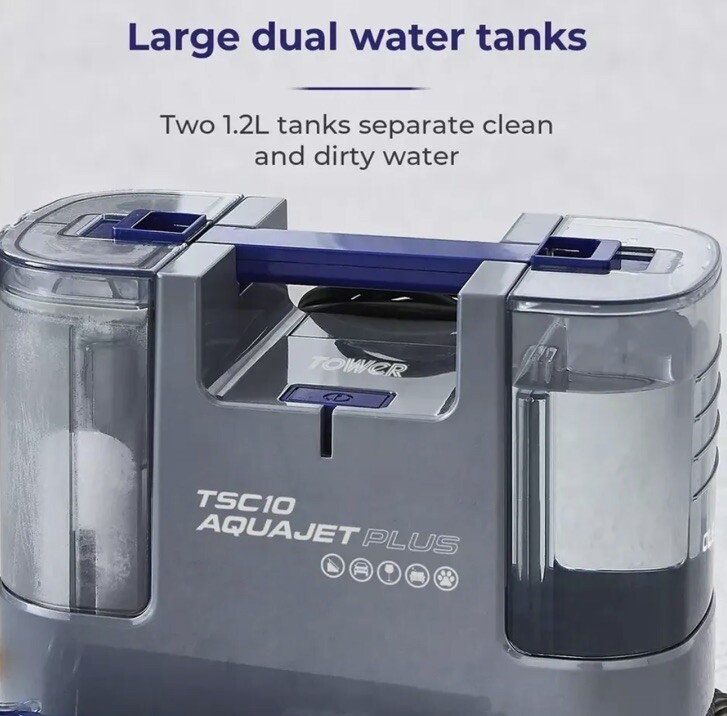 Tower Aquajet Plus Spot Pro Cleaner Wash Dirt Stains Carpet Stairs Sofa