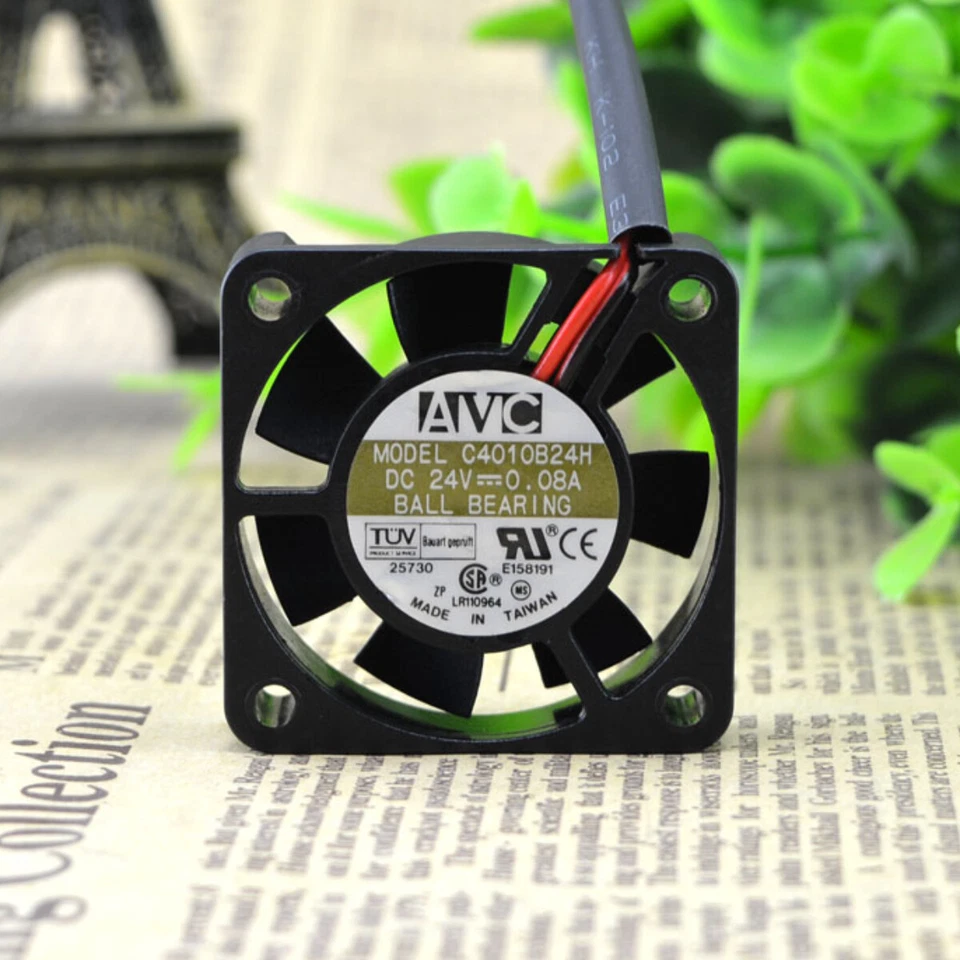 AVC C4010B24H 24V 0.08A 4CM 4010 2 Line Double Ball Printer Inverter Cooling Fan - Image 3 of 4