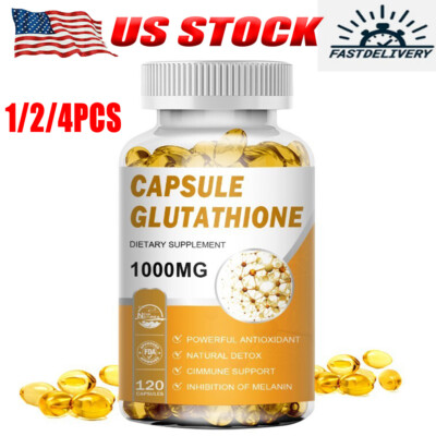Glutathione Capsules Skin Brightening Liver Detox Support Antioxidant Boost Caps