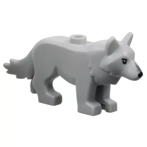 new LEGO wild land animal - Light Bluish-Gray Wolf - 第 1/1 張圖片