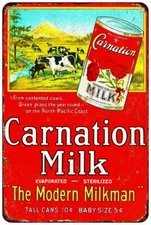 Carnation Milk Vintage Look Reproduction Metal sign 8 x 12