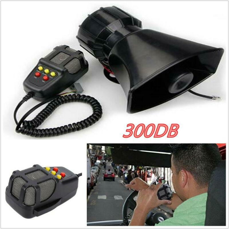 12V 300DB 60W Car Truck Electric Air Horn Siren Speaker 5 Sound Tone Super Loud