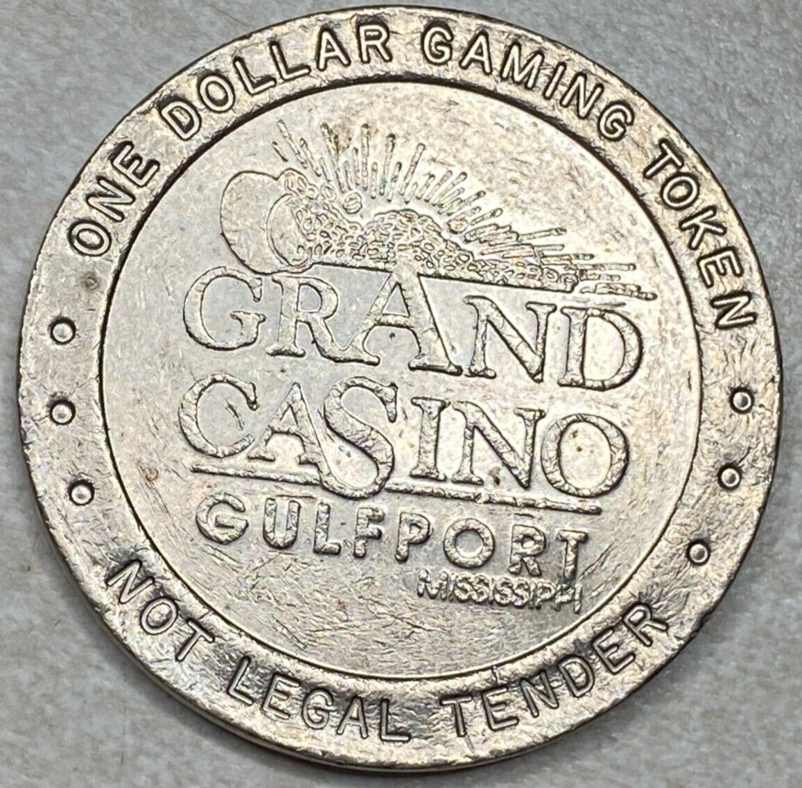 Grand Casino Gulfport MS Mississippi $1 Casino Chip Gaming Token