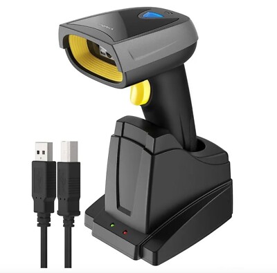 Inateck 1D/2D Bluetooth Barcode Scanner Wireless mit intelligenter Ladestation