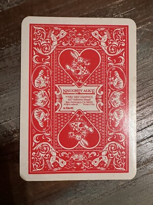 Vintage Naughty Alice In Wonderland 1982 Greeting Card Rare Funny
