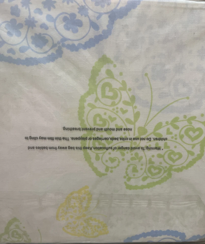 "Funda de almohada estándar Laceys mariposa pastel multicolor 100 % algodón 20"" X 26""" Foto 4 de 4