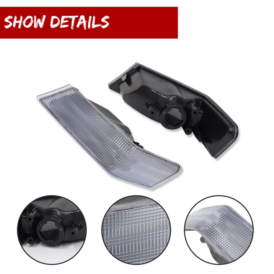 Clear Front Parking Light Turn Signal Directional Lamps For 07-17 Jeep Patriot - Image 3 of 4