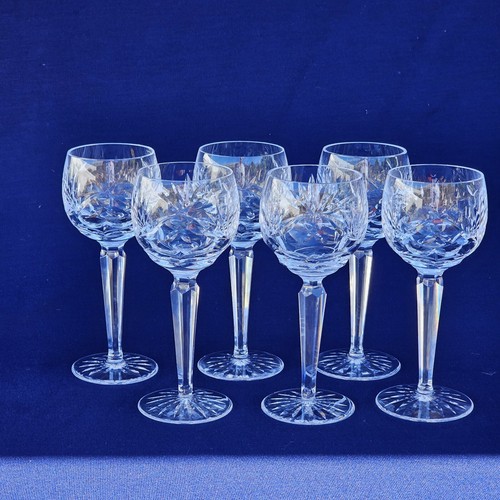 WATERFORD Crystal ASHLING Wine Hock Stem Glass made in Ireland 7 1/2" High - Picture 16 of 23