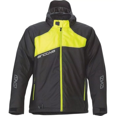 Arctiva Pivot 5 Hooded  Snowmobile Jacket - Black/Hi-Vis - XL 3120-2071~Closeout