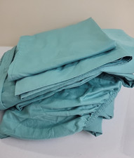 California Design Den Sheet Set Twin Fitted, Flat, pillow cases Green Bedding