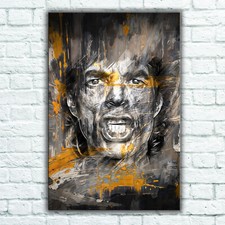 Mick Jagger Ready To Hang Abstract Canvas or Poster 3 Sizes Rolling Stones