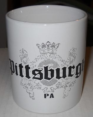 Pittsburgh, PA, White Coffee Mug, A131 Heraldic by Hudson News, BRAND NEW