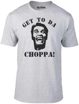 T-Shirt Get to Da Choppa - inspiriert vom Predator Film Arnie 80er Jahre Retro Sci-Fi TV