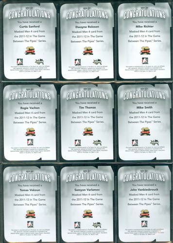 2011-12 BETWEEN THE PIPES MASKED MEN IV RUBY DIE CUTS NHL HOCKEY CARD SEE LIST - Picture 81 of 95