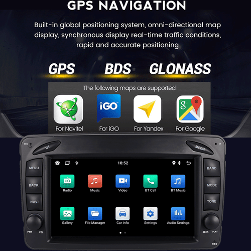Autoradio CarPlay für Mercedes Benz C/CLK/G Klasse W203 W209 W639 W463 Navi +BT - Bild 7 von 14