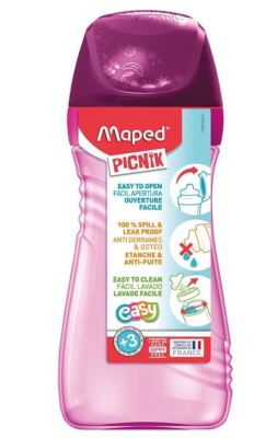 Maped PICNIK Trinkflasche ORIGINS pink 0,43 l Schule Kindergarten auslaufsicher