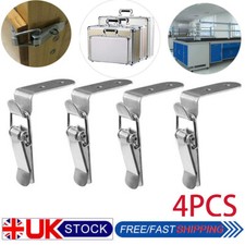 90° Stainless Steel Spring Loaded Draw Toggle Latch Catch Case Box Clamp Clip UK