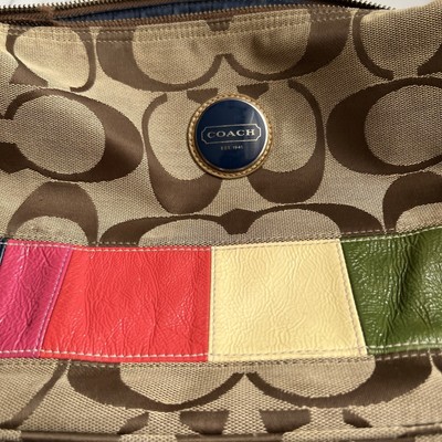 COACH F15586 Signature Stripe Multi Color Shoulder Bag | eBay display picture 1