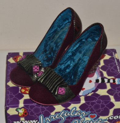 Irregular Choice Schuhe ''Golden Girl'' Lila Größe UK 7 EU 40 Würfel High Heels