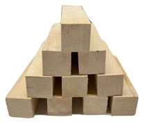 10 Pcs, Basswood Turning Blank 1.5x 1.5x 6 Carving Lumber Wood- Free Shipping 