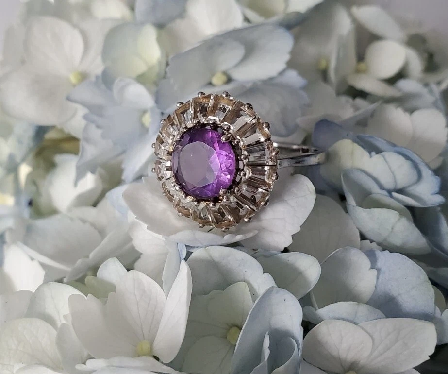 Amethyst Tourmaline White Topaz Ring Amethyst Tourmaline White topaz Clover  ring R545 - Shop minimjewelry General Rings - Pinkoi