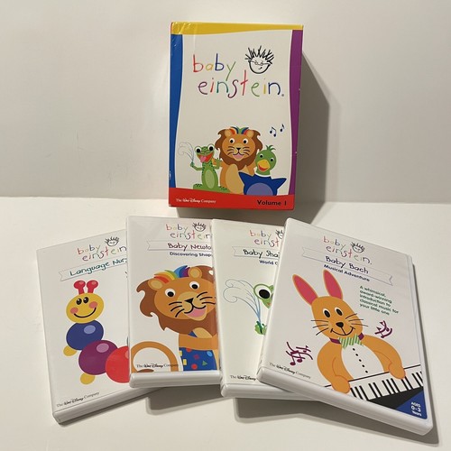 Baby Einstein Volume 1 Newton, Bach, Language Nursery, Shakespeare DVD Learn Set eBay