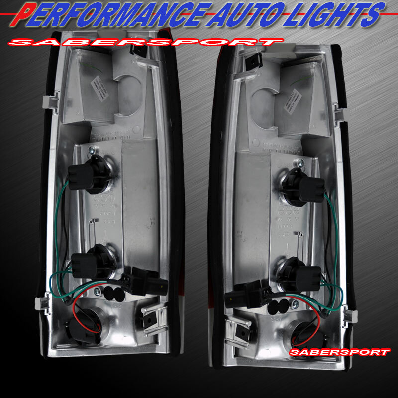 Clear Bumper Lights With Black Trim For 1988-1999 Chevy GMC C/K Pickup - Pair, DOT/SAE Certified